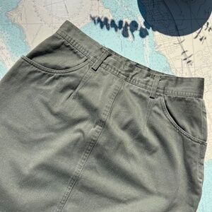 Vintage 90s GAP Army Green Pencil Skirt